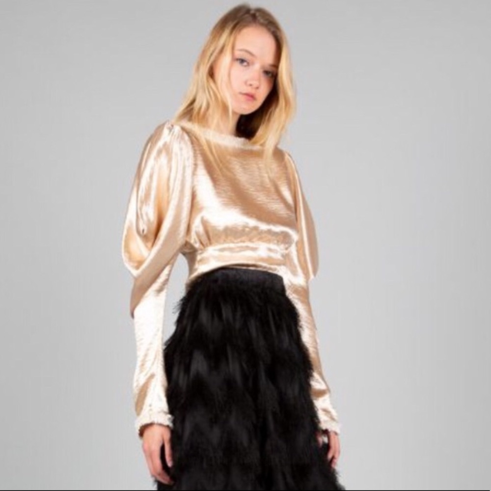 Gold Silk Top